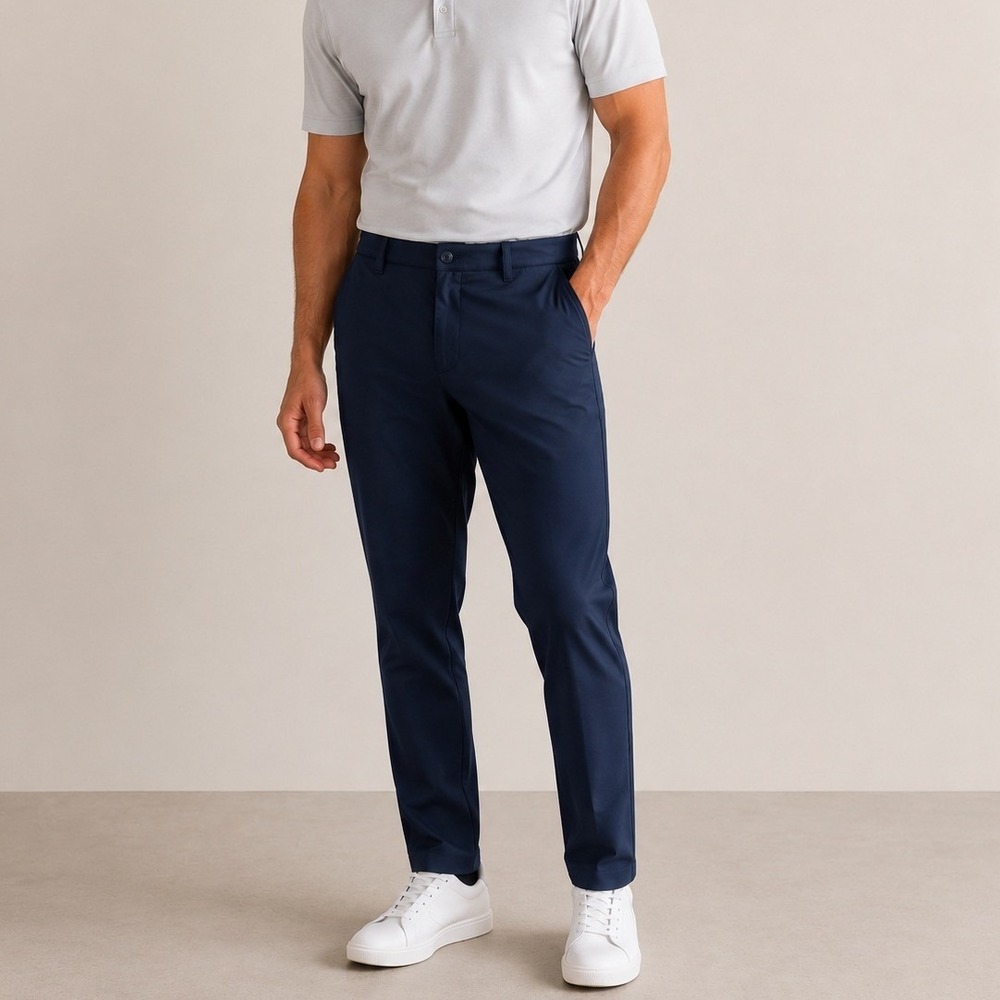 Quince ProTech Golf Pants Wavecrest Performance UPF50 Travel Navy 33x32 NWOT